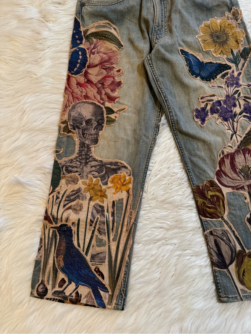 R13 Articulated Knee Cropped Denim Jeans 26 - Picture 2 of 11